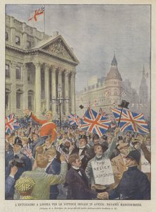 El entusiasmo en Londres por las victorias inglesas en África, frente a Mansion-House
