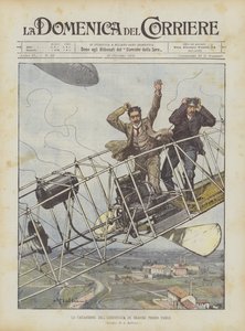 La catástrofe del aerostato de Bradski cerca de París de Achille Beltrame
