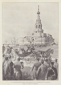 La consagración del monumento de San Esteban en Turquía de Achille Beltrame