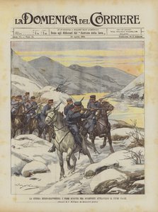 La guerra ruso-japonesa, los primeros enfrentamientos entre avanzadas a través del río Ya-Lu