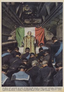 La Misa en las profundidades del mar de Achille Beltrame