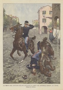 La muerte del capitán Bellini, ayudante de campo del general Goiran, en Udine