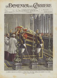 La muerte de León XIII, la exposición al público del cuerpo en la Capilla del Sacramento en San Pedro