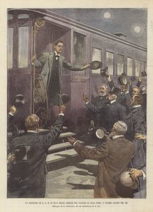 La partida del duque de los Abruzos para el viaje al Polo Norte, el último saludo del rey