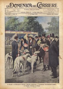La Reina y las Princesas Jolanda y Mafalda inauguran la Exposición Internacional Canina