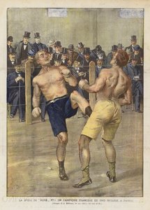 El desafío de boxeo entre un campeón francés y uno inglés en París