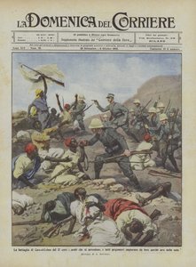 La batalla de Cars-el-Leben del 17 corriente, árabes que se rinden y hechos prisioneros imploran de Achille Beltrame