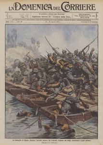 La batalla de Haelen (Bélgica), terrible ataque de los alemanes, rechazado por los belgas, a través de los puentes militares