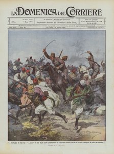 La batalla de Sidi Ali, detrás de las filas de los árabes combatientes se veían soldados turcos