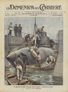 La catástrofe del submarino francés Farfadet, la extracción de los cadáveres