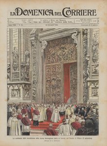 La ceremonia de la bendición de la nueva maravillosa puerta de bronce en la Catedral de Milán (8 de septiembre)