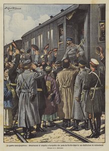 La guerra ruso-japonesa, demostraciones de simpatía a Kuropatkin que parte de Harbin