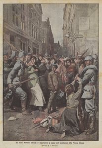 La nueva barbarie alemana, las deportaciones en masa de las poblaciones de la Francia invadida de Achille Beltrame