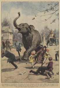 El paseo de un paquidermo de Achille Beltrame