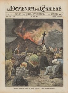 La reciente erupción del Vesubio, un episodio de terror y piedad en los pueblos amenazados de Achille Beltrame