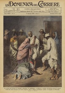 La escena del arresto de Gandhi en Bombay