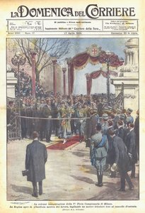 La solemne inauguración de la V Feria Comercial de Milán de Achille Beltrame