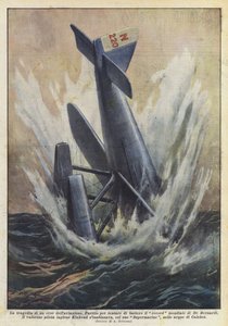 La tragedia de un héroe de la aviación de Achille Beltrame
