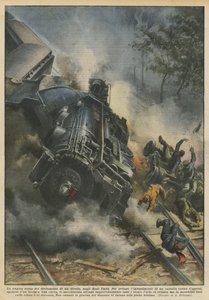 La trágica escena del descarrilamiento de un tren en los Estados Unidos