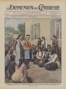 La tristeza en un pequeño reino, los Soberanos de Montenegro entre las viudas de los soldados de Achille Beltrame