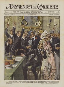 El anuncio de la paz entre Rusia y Japón de Achille Beltrame