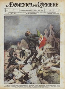 El aspirante Franceschi se había prometido plantar, él primero, una tricolor en las ruinas de Castagnevizza