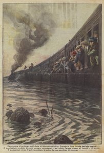 La aventura de un tren, en la bahía de Sthansen (Gales)