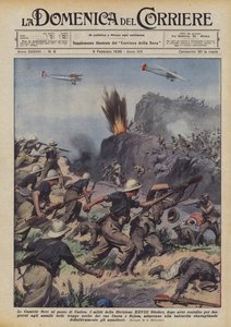 Las Camisas Negras en el paso de Uarieu de Achille Beltrame