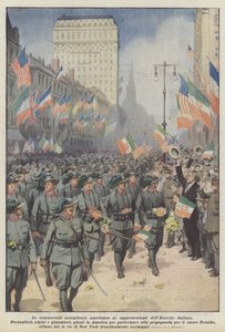 Las conmovedoras bienvenidas americanas a los representantes del Ejército italiano de Achille Beltrame