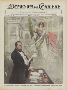 Las fiestas de la patria, Cavour tiene la visión de la gran Italia y la proclama en el Parlamento
