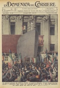 Los días triunfales del Duce en Sicilia de Achille Beltrame