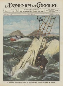 Las víctimas de la conquista del aire, trágico final del aviador Leblon caído en la bahía de San Sebastián