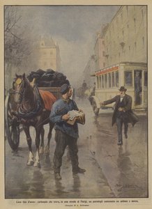 Feliz final de año, carbonero que encuentra en una calle de París una cartera con un millón y medio