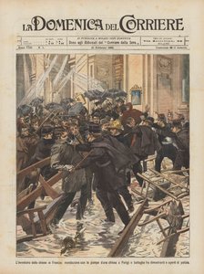 El inventario de las iglesias en Francia, inundación con las bombas de una iglesia en París y batalla de Achille Beltrame