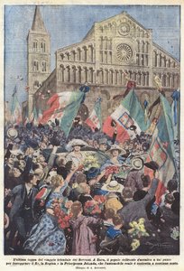 La última etapa del viaje triunfal de los Soberanos de Achille Beltrame