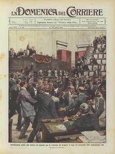 Sesión animada en la Cámara de Diputados para la votación del proyecto de ley sobre el monopolio de Achille Beltrame