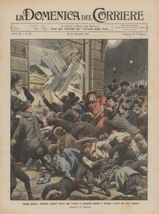 Navidad compasiva, niños empujados contra una vitrina de juguetes navideños en Berlín y heridos por los vidrios rotos de Achille Beltrame