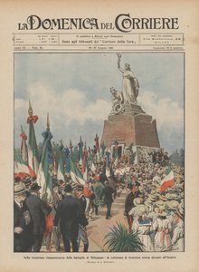 En el cincuentenario de la batalla de Melegnano, la ceremonia del domingo pasado frente al Osario de Achille Beltrame