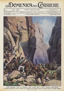 En los valles salvajes del Tembien, de las estrechas gargantas y las cavernas, salieron y se rindieron de Achille Beltrame