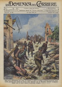 En las tierras abandonadas por los rojos, entre Teruel y el mar, las tropas nacionales españolas, avanzando