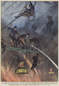 Para dominar un violento incendio en un circo de Viena, los bomberos tuvieron que entrar en la carpa de Achille Beltrame