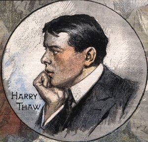 Retrato de Harry Thaw en 1907 durante su juicio de Achille Beltrame