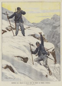 Sorprendidos por el hielo y la nieve en las montañas de Posina (Vicenza)