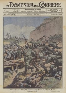 En el monte Lemerle, la brigada Forlì contraataca y persigue al enemigo con la bayoneta en las espaldas de Achille Beltrame