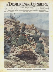 En la línea extrema del Carso, frente a los violentos ataques de la contraofensiva austriaca de Achille Beltrame