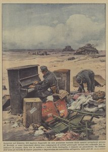 Sorpresas en el desierto (litografía en color) de Achille Beltrame