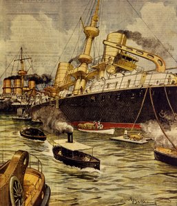 El acorazado Andrea Doria encallado cerca de Gallipoli