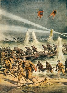 El avance japonés en China durante la Guerra Sino-Japonesa (1937-1945), Achille Beltrame (1871-1945), de La Domenica del Corriere, China, siglo XX
