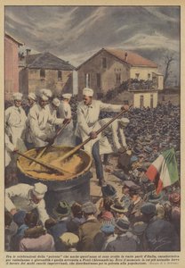 Entre las celebraciones de la polenta que también este año se llevaron a cabo en varias partes de Italia