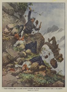 Trágica ascensión alpina, un gran abogado de Grenoble que cae del monte junto con de Achille Beltrame